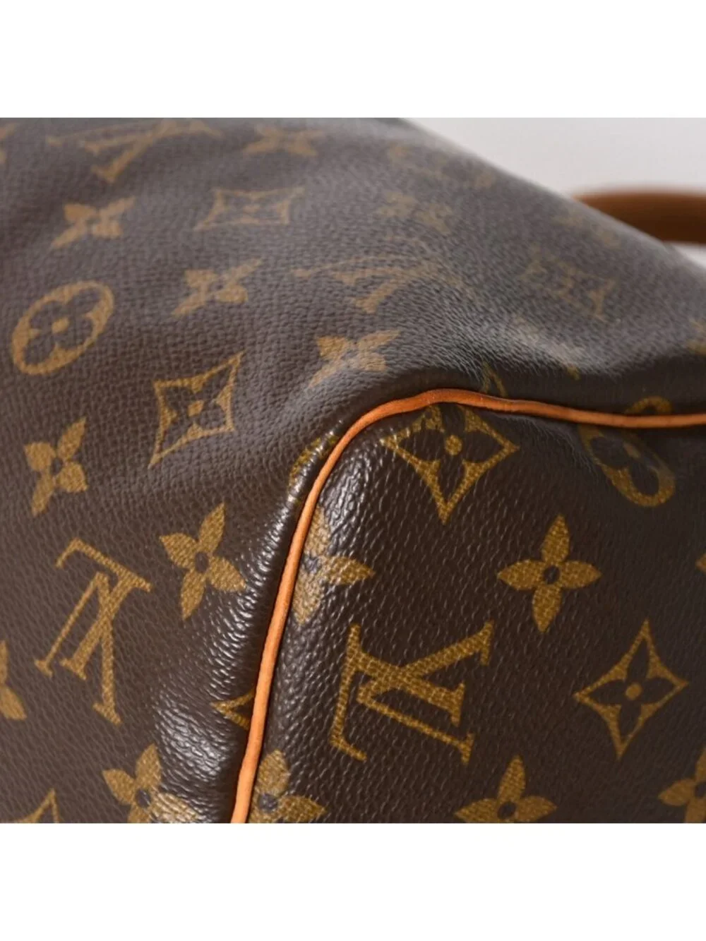 Louis Vuitton Speedy 30 Handbag Monogram Brown Gold